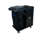 CARRO MULTIUSO LINHA UTILITY ALL BLACK COM FECHAMENTO E PORTA BALDES- KUNBER