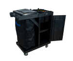 CARRO MULTIUSO LINHA UTILITY ALL BLACK COM FECHAMENTO E PORTA BALDES- KUNBER - Imagem 3