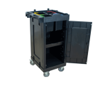 CARRO COMPACTO LINHA UTILITY ALL BLACK DE LIMPEZA COM FECHAMENTO E PORTA BALDES - KUNBER - Imagem 2