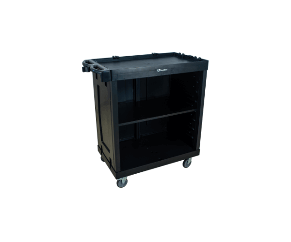 18371 carro serviço sem porta CARRO SERVIÇO LINHA UTILITY ALL BLACK COM 1 PRATELEIRA LATERAL FUNDO (SEM PORTAS) - KUNBER - Imagem 1