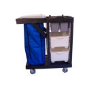 CARRO FUNCIONAL LINHA UTILITY ABERTO, FRONTAL, DOIS GAVETÕES, PORTA BALDES E BOLSA AZUL KUNBER - Imagem 2